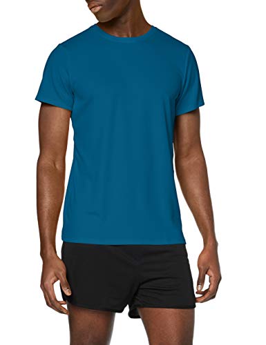 Activewear Camiseta Técnica para Hombre, Azul (Teal), Large