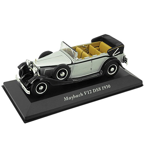 Altaya by Ixo Modelo de Coche en Miniatura Tipo para Maybach V12 DS8 - 1930 (1:43) - Plata / Negro