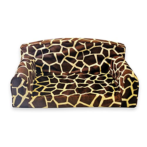 Animal Sofá para mascotas con jirafa grande, 3 tamaños, funda de cama para perro, fabricado en Reino Unido (tamaño mediano: 96 cm x 46 cm x 34 cm).