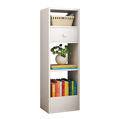 AOIWE Estantería y librería multifuncional, estante de almacenamiento de 4 niveles, estante abierto, estante multiusos para sala de estar, oficina, sala de estar (color: blanco, tamaño: 30)