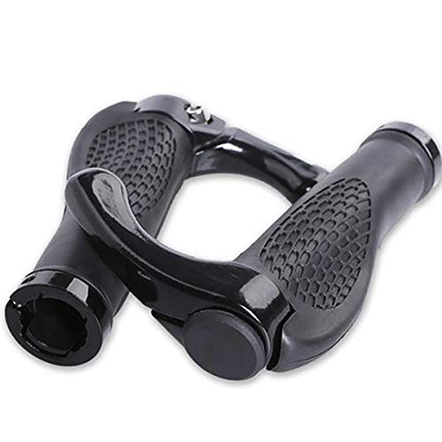 Arejábas de manillar de bicicleta, diseño ergonómico de caucho suave antideslizante, ciclismo Bike Bike Road Bike MTB BMX Bike Handlebar Agarra con cuernos de extremos de barras, cómodo,Negro