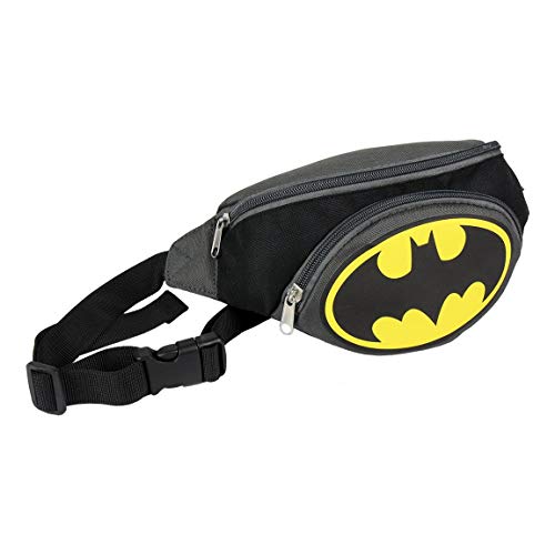 ARTESANIA CERDA BOLSO RIÑONERA BATMAN, Gris