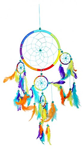 Atrapasueños arco iris (Dreamcatcher) diámetro: 30 cm