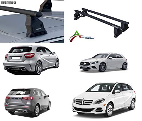 AUTOFORNITURE ITALIA Barras portaequipajes de Techo para Coche sin railings, Sistema de Montaje Fix Point con Barras + Kit de fijación específico para Coche