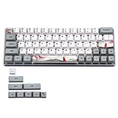 Baiyao 73 teclas de copo de nieve ciruela, PBT juego completo de teclas de sublimación PBT para teclado GH60 GK61 GK64