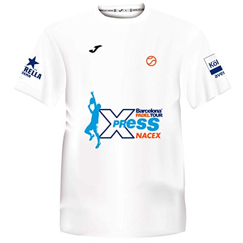 Barcelona Padel Tour Camiseta Manga Corta Técnica Joma Xpress Hombre Blanco Puro S