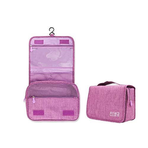 Bolsa de Aseo, Neceser de Viaje Plegable Bolsa Cosméticos Colgante Organizador Maquillaje, Impermeable Bolsa de Lavado con Múltiples Compartimentos, Accesorios de baño, Toiletry Bag para Vacaciones