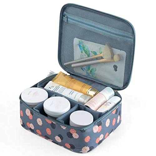 Bolsa de cosméticos Ruesious, bolsa de maquillaje impermeable, bolsa de maquillaje de gran capacidad adecuada para viajes y uso diario