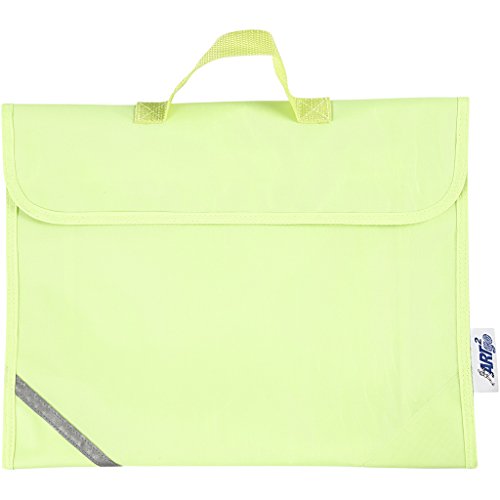 Bolsa escolar, medidas 36x29 cm, profundidad 9 cm, amarillo fluorescente, 1ud