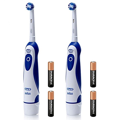 Braun DB4010 - Juego de 2 cepillos de dientes eléctricos con batería Oral-B