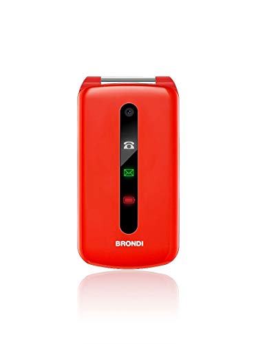 Brondi President 7,62 cm (3") 130 g Rojo Característica del teléfono - Teléfono móvil (Concha, SIM Doble, 7,62 cm (3"), 1,3 MP, 800 mAh, Rojo)