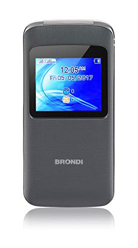Brondi Window 1.77" 78g Gris Característica del teléfono - Teléfono móvil (Concha, SIM Doble, 4,5 cm (1.77"), 1,3 MP, 600 mAh, Gris)