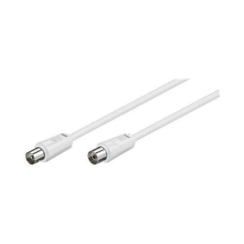 Cable Antena de TV de 75 Ohm (10 Metros, Blanco)