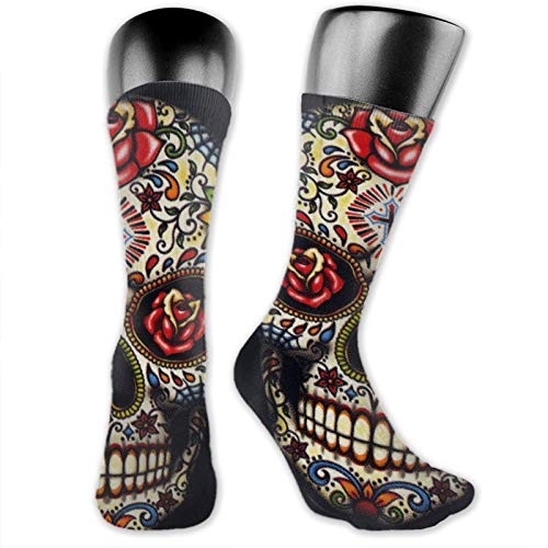 Calcetines de anime Rosey Candy Skull suave de secado rápido transpirable calcetines deportivos unisex de la tripulación calcetines de 39,7 cm