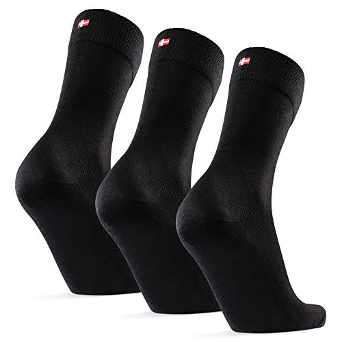 Calcetines de Bambú 3 Pares (Negro, EU 39-42)