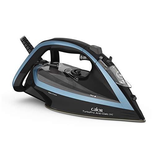 Calor Turbo Pro - Plancha de 3000 W Turbo Boost 270 g/min, flujo de vapor 50 g/min, suela Autoclean modo Eco colector calcáreo Hierro Vapor inteligente: apagado automático FV5695C0