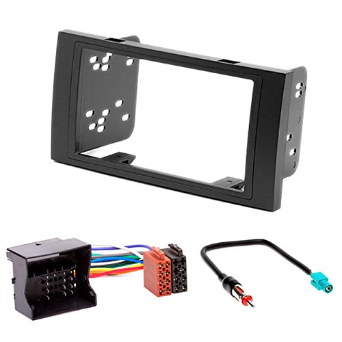 CARAV 11-046-23-7 2-DIN Marco de plástico para Radio Focus II, C-MAX 2005-2011; S-MAX, Fusion, Transit 2006-2011; Fiesta, Galaxy 2006-2008; Kuga 2008-2012