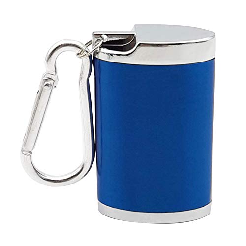 Cenicero Conjunto de 2 Cenicero de Bolsillo con Tapa sellada Lavable portátil Cenicero se Puede Llevar con Usted Multifuncional Mini Storage Box Prevenir Tirar Basura (Color : Blue)