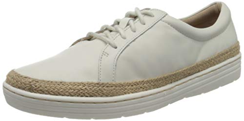 Clarks Marie Mist, Zapatos de Cordones Derby Mujer, Color Blanco, 40 EU