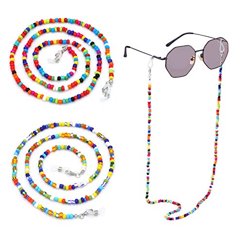 Correa para gafas Retenedor de gafas, 5 piezas de correas de gafas de sol con anillos antideslizantes de silicona para soporte de gafas, unisex para decoración y deportes