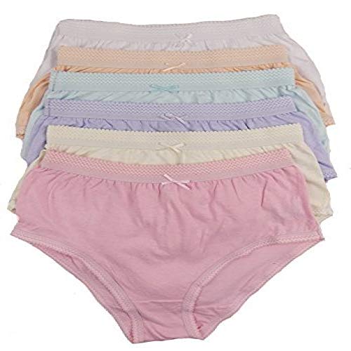 cottonique Mujer 6 PARES DE Completo Algodón Calzoncillos en colores a elegir 36-54" Tallas Grandes - VARIADOS PASTEL, XXXXOS Hip Size 56-58" (141/147cms)