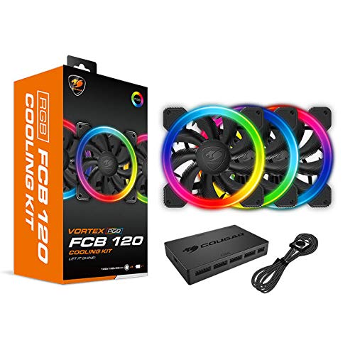 Cougar Gaming - Kit de refrigeración FCB RGB con 3 Ventiladores + Caja LED