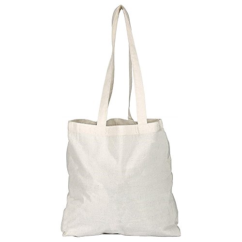 Desconocido eBuyGB - Bolsa de lona y playa (algodón, 42 cm), color beige