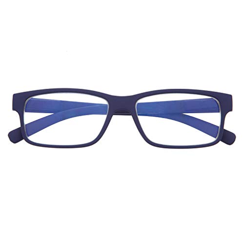 DIDINSKY Gafas de Presbicia con Filtro Anti Luz Azul para Ordenador. Gafas Graduadas de Lectura para Hombre y Mujer con Cristales Anti-reflejantes. Indigo +3.0 – THYSSEN