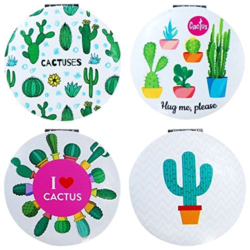 DISOK - Espejo Cactus Redondo (Precio Unitario) - Espejos para Detalles de Bodas, Comuniones y Bautizos. Espejitos Baratos y Originales