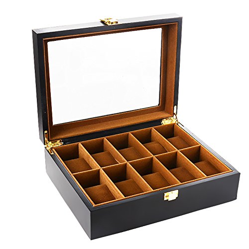 DoubleBlack Caja para 10 Cuadrícula Reloj