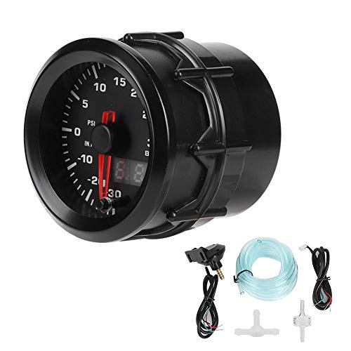 Duokon 52mm/2.0in Turbo Boost Gauge, Medidor de presión turboalimentado universal para automóvil