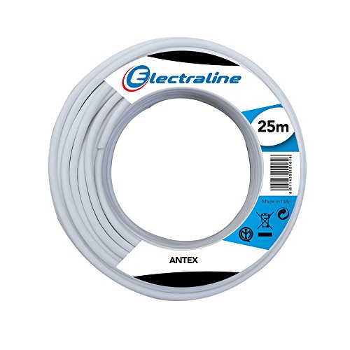 Electraline 18012 Cable coaxial de la antena - 25 Mt - Blanco