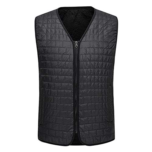 ERGGQAQ Chaleco Térmico con Función Masaje,Abrigo Inteligente se Calienta Automáticamente,Ropa Material Poliéster Acogedor,para Hombres y Mujeres de Mediana Edad y Ancianos,Negro,XXXXXL