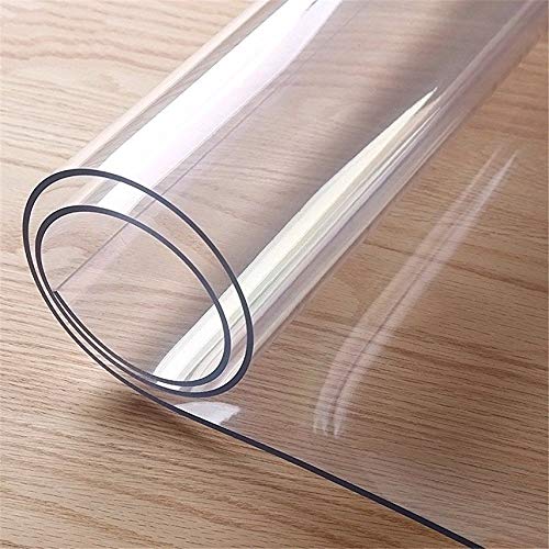 Everest Home Protector de Mesa de Material Impermeable Transparente. Protector PVC para mesas de Cocina, mesas de Comedor, Mantel, Mesa de Escritorio (80 x 150 cm)