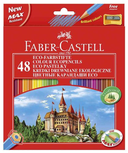 Faber-Castell 120148 - Pack de 48 lápices y sacapuntas