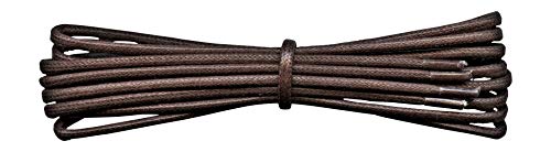 Fabmania 2 mm ronda marrón oscuro encerado Cordones-75 cm de longitud-cordones finos para zapatos de vestir y botas.