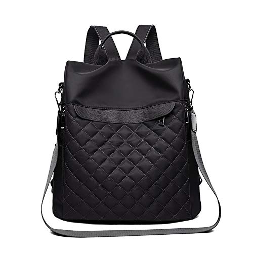 Findkey Mochila de Antirrobo Mujer Bolsos Oxford Bandolera Bolso de Viaje,Negro,30x11x31cm