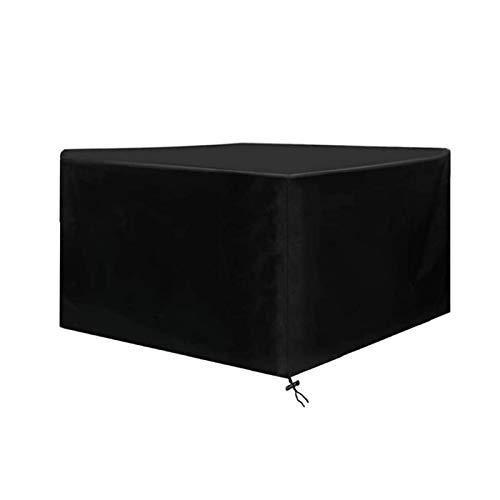 Funda Mesa Jardin Funda para Muebles De Exterior Funda Protectora para Mesa Y Silla De Jardín Resistente Al Polvo, Al Agua Y A Los Rayos UV Funda De Silla (Color : Negro, Size : 230X165X80cm)