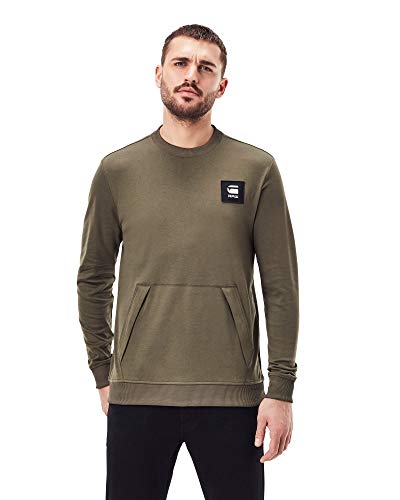 G-STAR RAW Box Logo Pocket Tweater Sudadera, Combat C584-723, L para Hombre