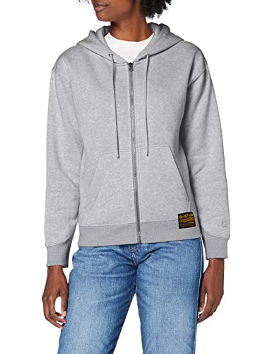 G-STAR RAW Premium Core Hooded Zip Thru Sudadera con Capucha, htr Gris C235-906, M para Mujer