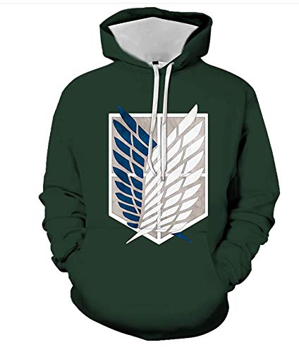 Generico Sudadera Acetata Attack On Titan Tg. S (150-155 cm Altura corporatura media)