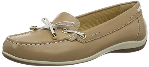 Geox D Yuki A, Mocasines Mujer, Marrón (Lt Taupe), 38 EU