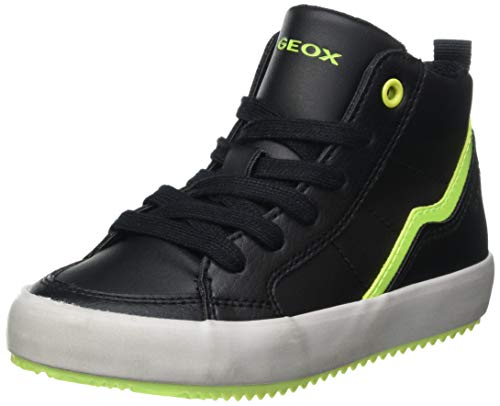 GEOX J ALONISSO BOY G BLACK/LIME Boys' Trainers Hi-Top Trainers size 30(EU)