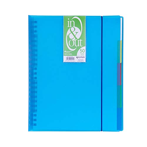 Grafoplás 39425030－Carpeta fundas extraibles, tamaño A4, color azul, 50 fundas