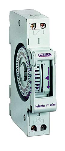 GRÄSSLIN - 01.06.0004.1 - Talento 111 Mini - Interruptor Horario Analógico - 1 Canal - Tiempo de Conexión Más Corto de 30 Minutos