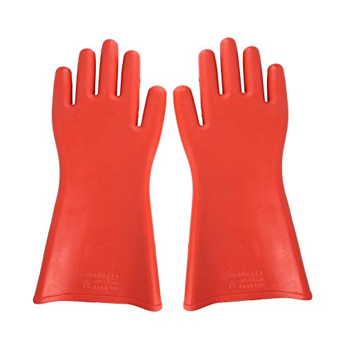 Guantes Aislantes, Guantes Aislantes de Goma a Prueba de Alto Voltaje de 2KV, Guantes Protectores Eléctricos de Seguridad con Impermeables