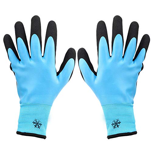 Guantes de trabajo resistentes al frío, antideslizantes impermeables antideslizantes, protección contra el frío anticorte de 3 niveles a -30 ℃, para almacenamiento en frío(9)