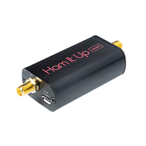 Ham It Up Nano - Tiny HF, MF y LF Upconverter w / TCXO. Extiende el Rango de Frecuencia de su RTL-SDR o Radio Favorita a 100 kHz. Incluye Caja de Aluminio y Accesorios. ¡Hecho en EE.UU!