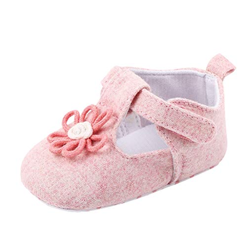 H.eternal(TM) - Zapatos Primeros Pasos de PU para niña Rosa Rosa 0-6 Meses