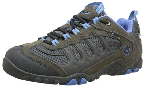 Hi-Tec Penrith Low Waterproof, Zapatillas de Senderismo Mujer, Gris (Grey/charcoal/cornflower), 37 EU (4 UK)